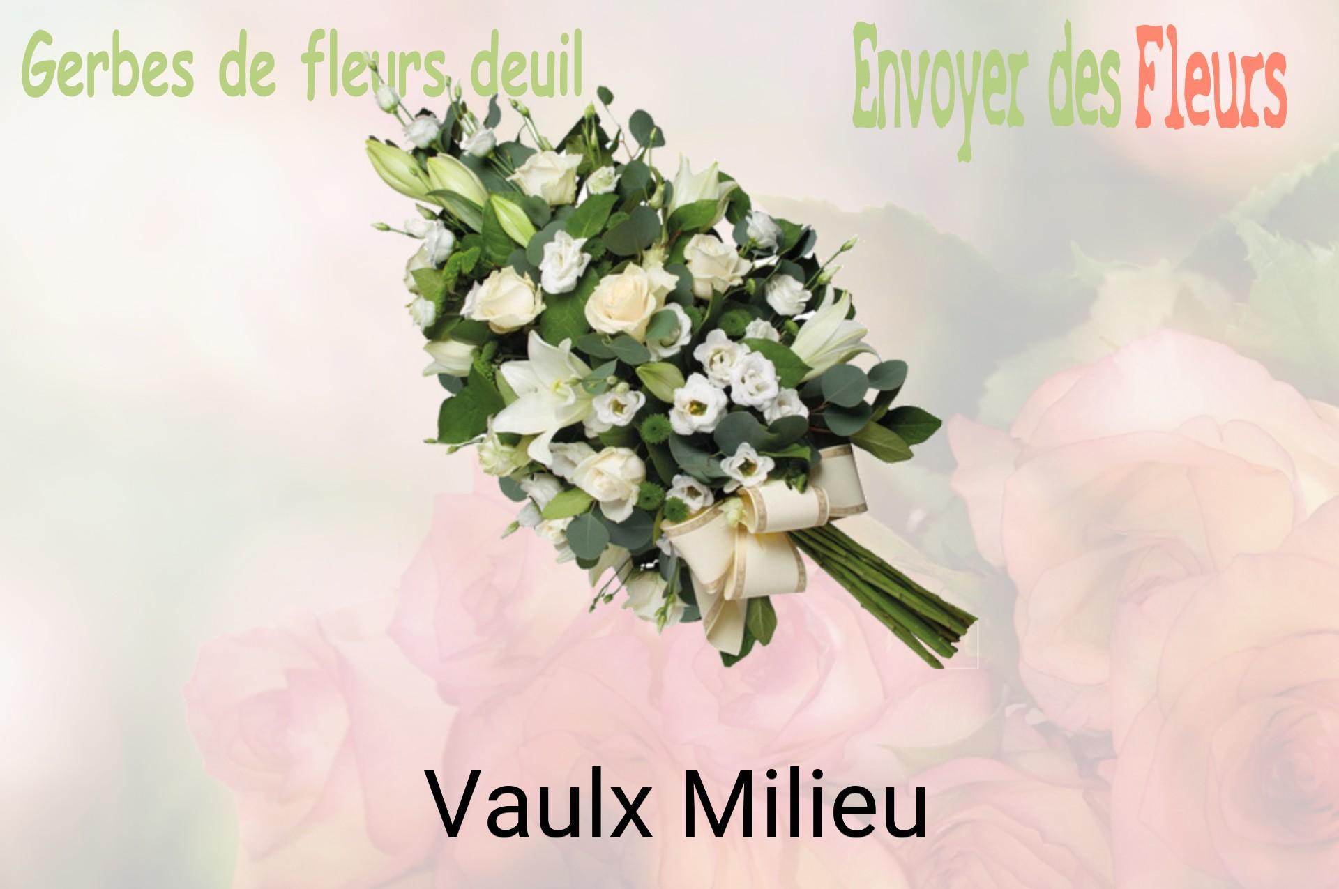 Gerbe de fleurs de deuil livrée à Vaulx-Milieu